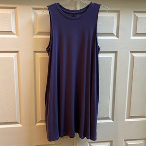 Time and Tru periwinkle sleeveless a-line flowy dress w/pockets, size XXL (20)